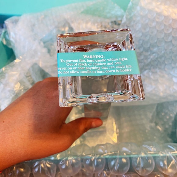 Set (2) Tiffany Crystal Candlestick Holders - Picture 3 of 4